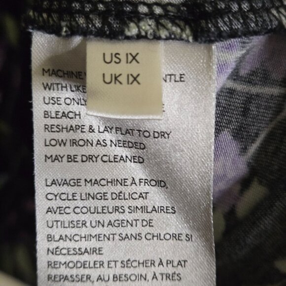 Anthropologie Maeve Jaquin Peasant Blouse Black Floral Puff Sleeve Size 1X - Picture 13 of 14